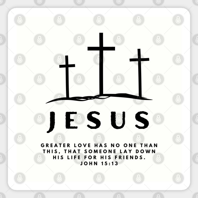 Calvary Crosses Sticker by threadsjam